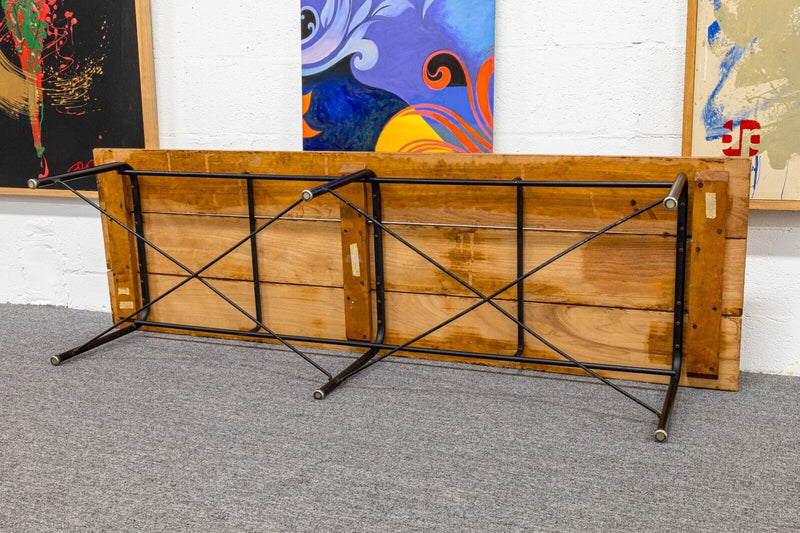Paul McCobb Style Mid Century Modern Metal and Wood Bench