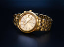 Seiko Kinetic Wristwatch Gold Stainless Steel