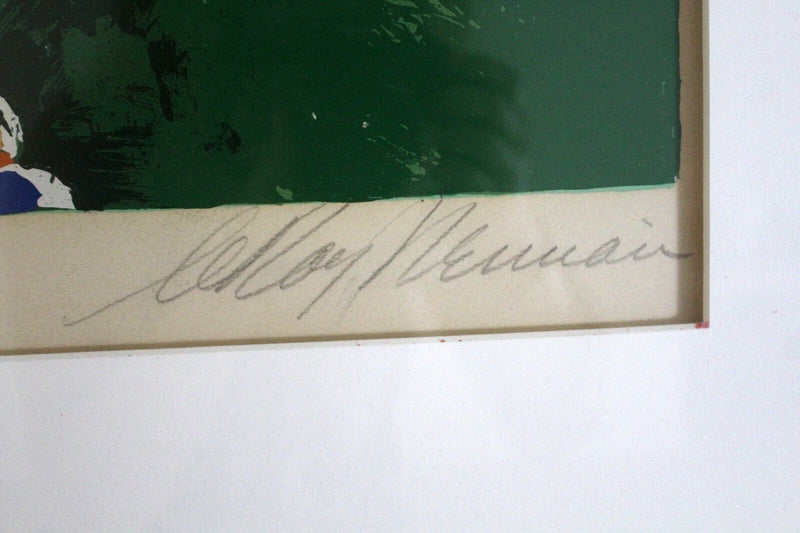 LeRoy Neiman Black Break 1973 Signed Serigraph AP Framed
