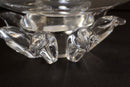 Vintage Mid Century Steuben Crystal Peony Footed Bowl by Donald Pollard 1960s