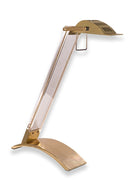 Set of 3 Vintage Grupo MCI Brass and Lucite Desk Lamps