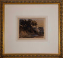 John Varley Antique English Landscape Watercolor on Paper Framed 1800s