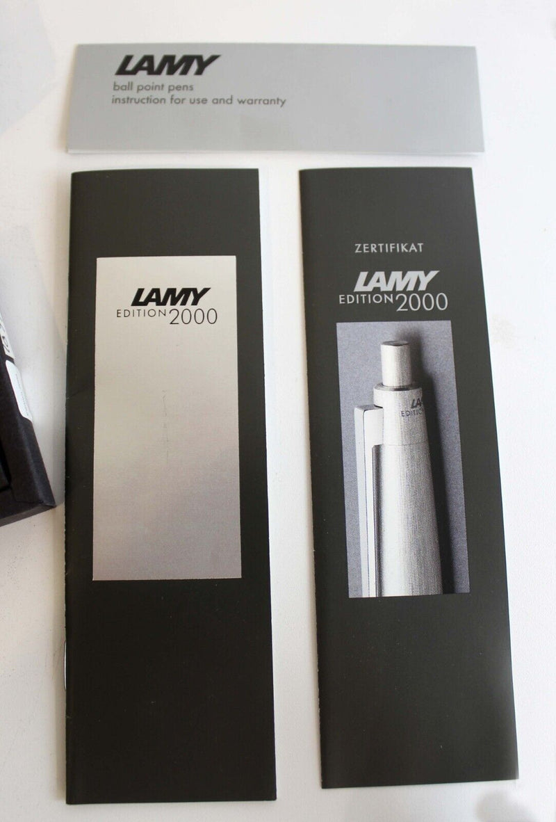Lamy Edition 2000 Ballpoint Zertifikat Stainless Steel No 03929