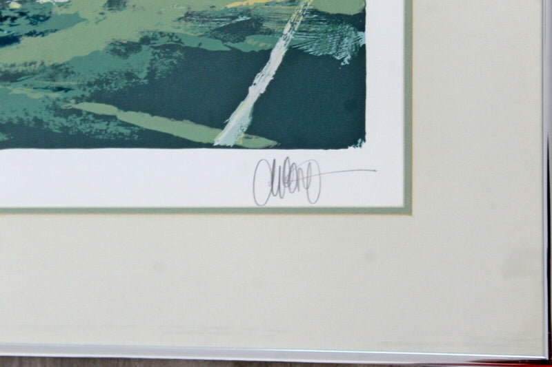 Mid Century Modern Framed Serigraph Marathon Signed Wayland Moore 1978 67/300
