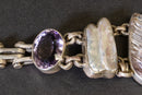 Stephen Dweck Purple Stone Sterling Silver Necklace and Bracelet One-of-a-Kind