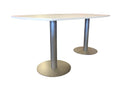 Arctic White Hi-Top Laminate Conference "Boat" Tables