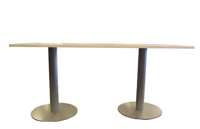 Arctic White Hi-Top Laminate Conference "Boat" Tables